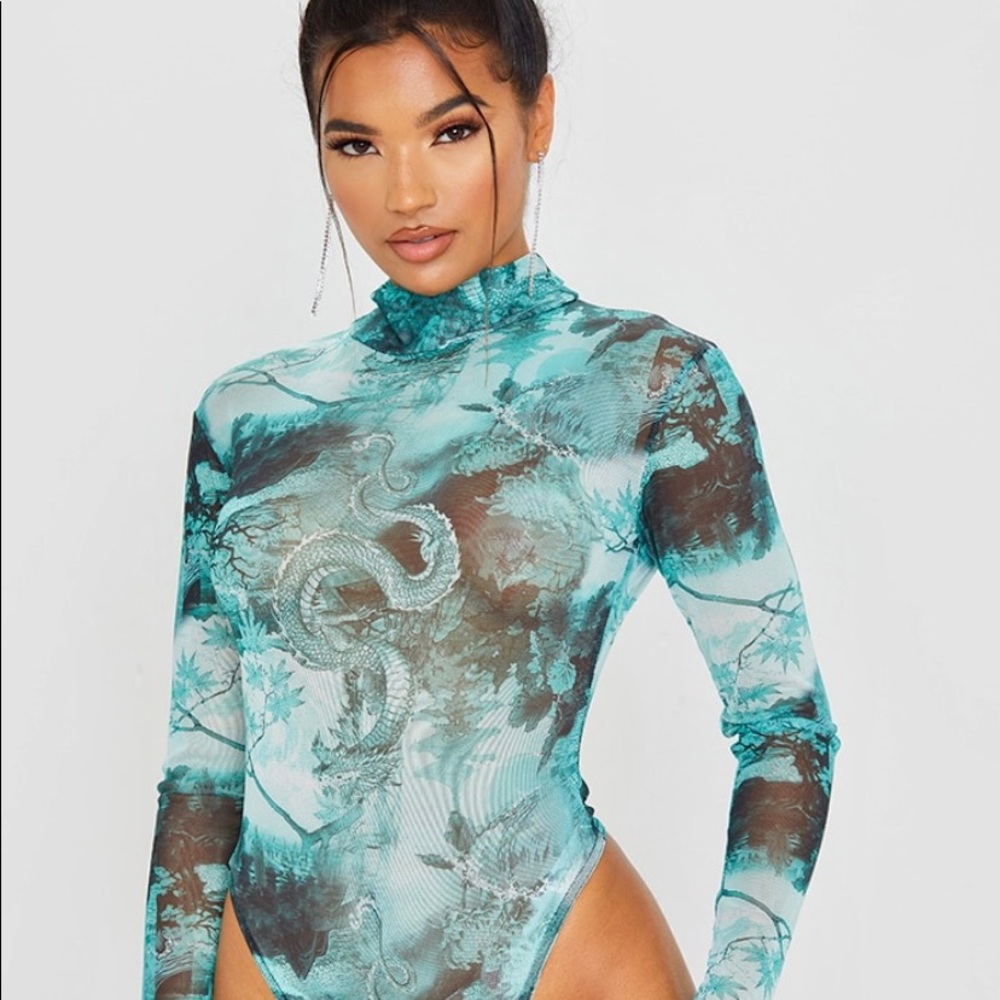 emerald green bodysuit